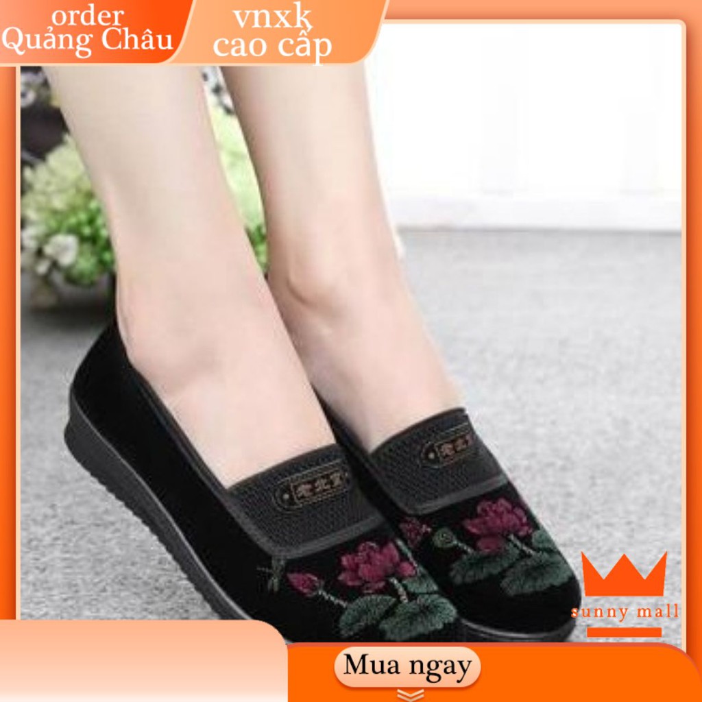 Giày vải ấm tặng bà 🔥BIGSIZE 35- 40🔥🔥QUẢNG CHÂU🔥 nữ trung niên giày đế mềm big size đại mùa đông