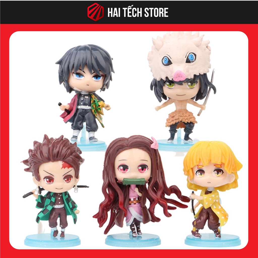 Mô hình Kimetsu no Yaiba mini zenitsu nezuko chibi cute phô mai que siêu dễ thương, figure anime thanh gươm diệt quỷ