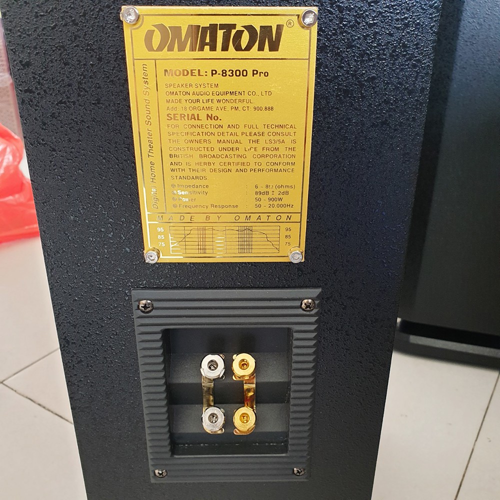 Loa Đứng, Loa Cây KaraOke Nghe Nhạc Hàng Cao Cấp Omaton P-8300 Bass từ đôi 25cm từ đôi lực mạnh, Treble dome