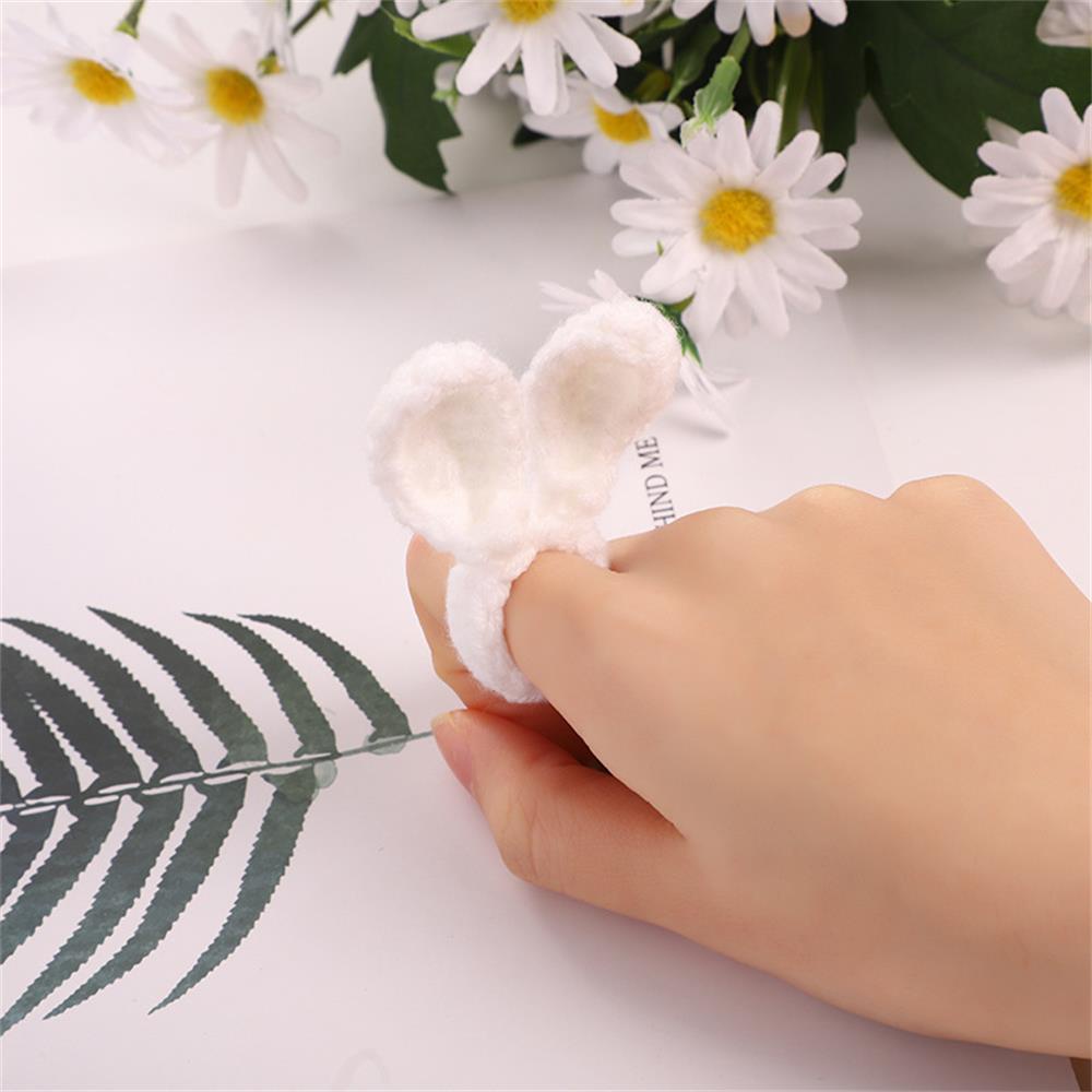 Nhẫn đan len họa tiết tai thỏ/ ếch/ cà rốt/ bông hoa dễ thương sáng tạo dành cho bé gái