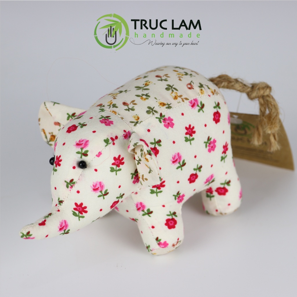 Đồ Chơi Cho Bé Thú Nhồi Bông Mini Hình Chú Voi Bông Gòn Cao Cấp - Trúc Lâm Handmade