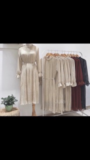 VÁY MAXI VOAN CHẤM BI 3 MÀU