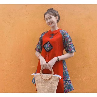 Đầm Cổ Tàu Xuân Gấm Cao Cấp