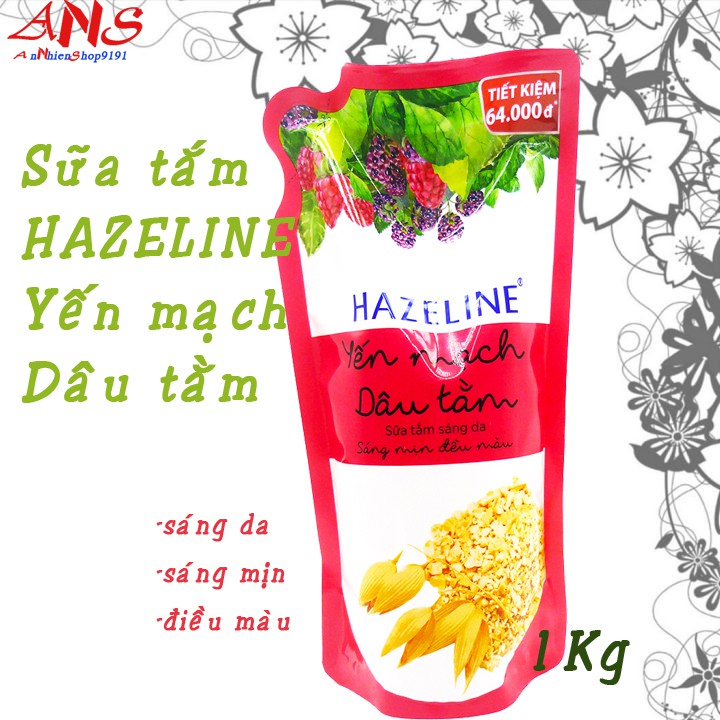 Sữa tắm Hazeline yến mạch dâu tằm túi 1 kg | BigBuy360 - bigbuy360.vn