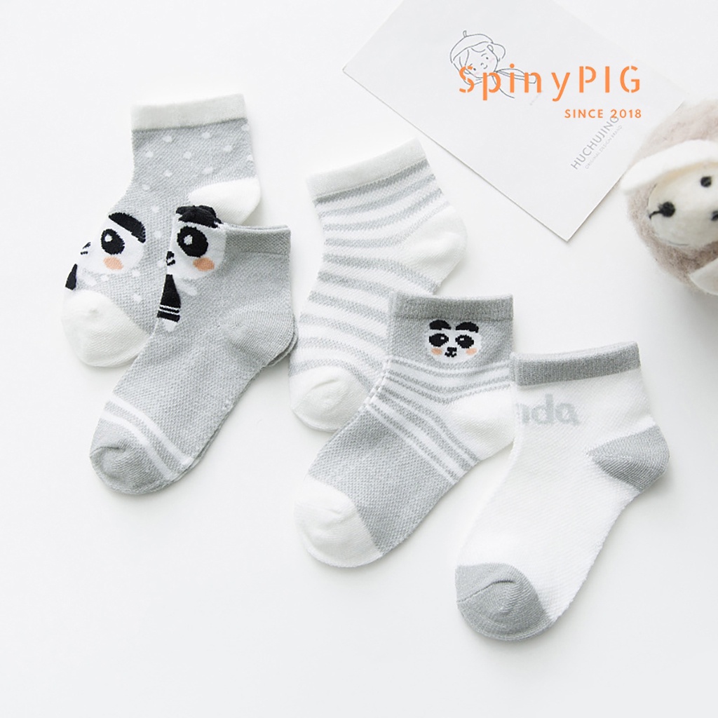 Set 5 đôi tất nhiều màu cho bé trai bé gái 0-9 tuổi chất liệu cotton co giãn và thoáng khí