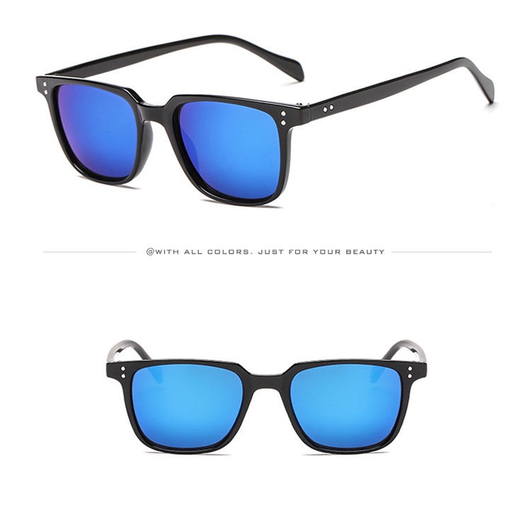 Kính râm vuông đen lái xe UV400 thời trang dành cho nam