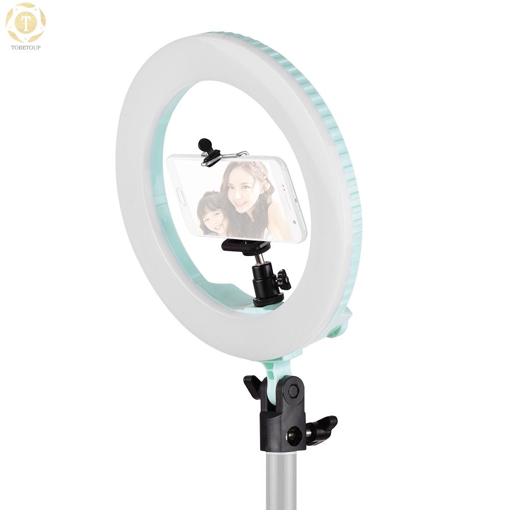 Shipped within 12 hours】 10 Inch LED Ring Light Studio Video Lamp 28W Dimmable 3200-5500K Color Temperature with Cell Phone Holder Makeup Mirror for Live Streaming Photographing Compatible with iPhone Samsung Huawei Xiaomi Black UK Plug Photography  [TO]