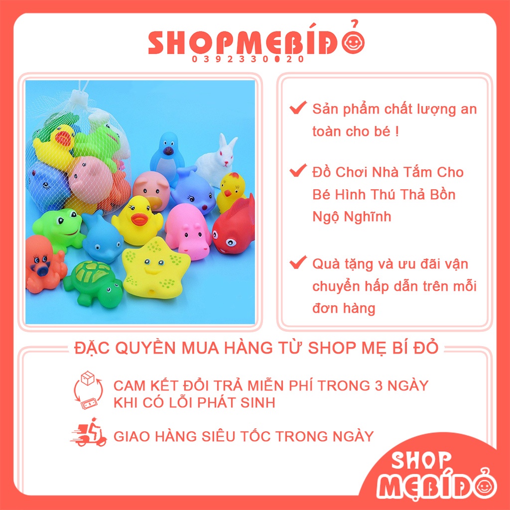 Đồ Chơi Nhà Tắm Cho Bé Hình Thú Thả Bồn Ngộ Nghĩnh Shop Mẹ Bí Đỏ PK74