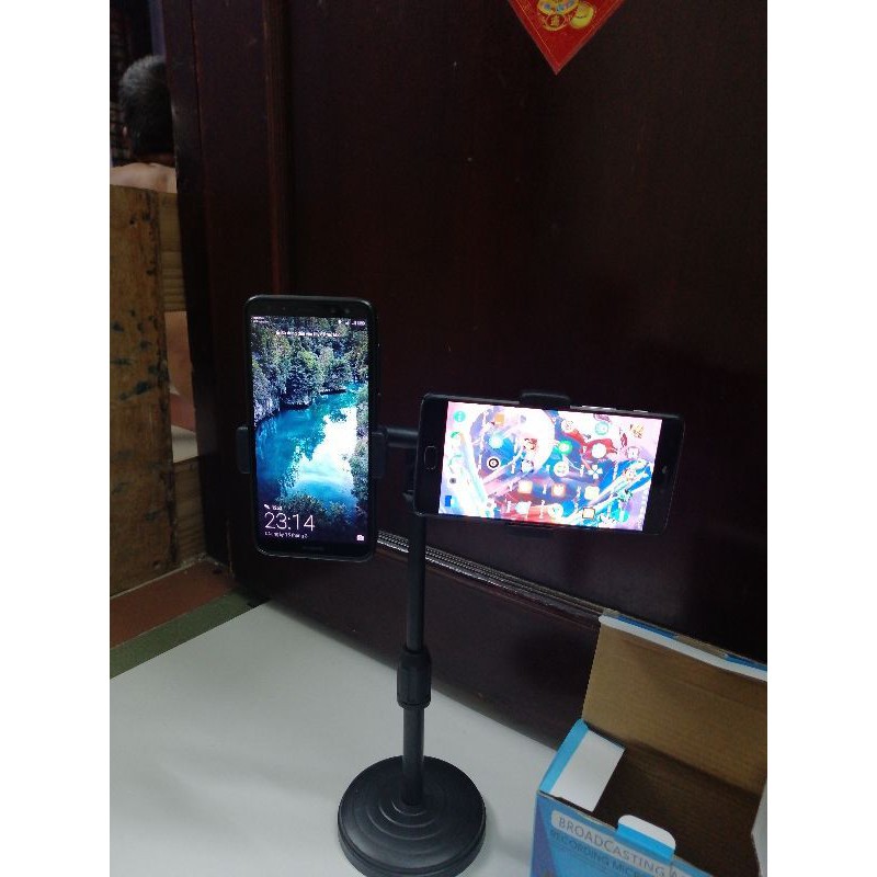 chân livestream 2 đầu DC-02 microphone stand