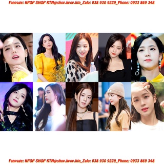 Card bo góc jisoo black pink