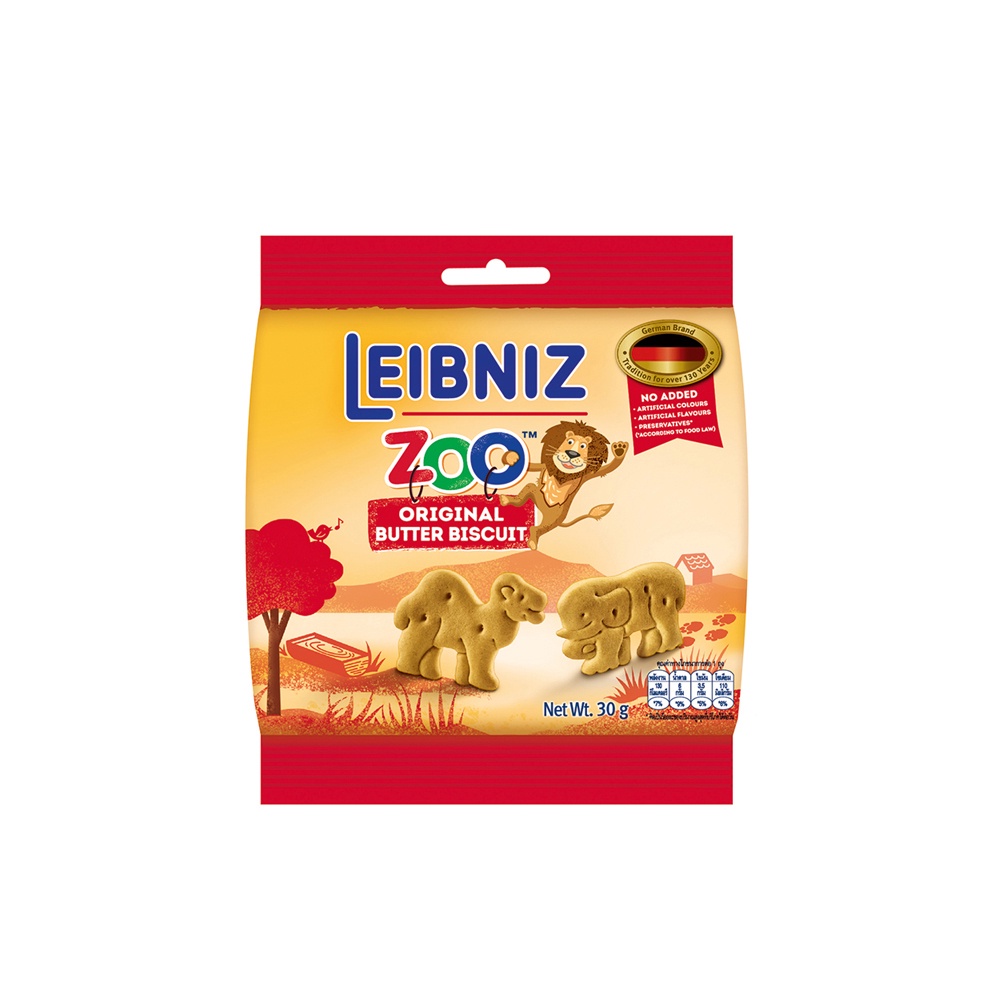 Bánh qui bơ hình thú Leibniz Zoo Đức 30g, nguyên liệu Châu Âu, bánh nhỏ vừa miệng, bé học và chơi