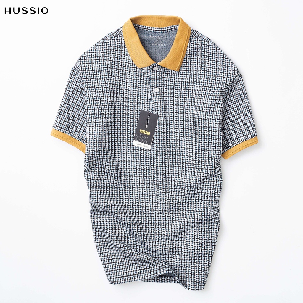 Áo thun polo nam caro cao cấp VARAHANT vải cotton lụa siêu xịn, chuẩn form - HUSSIO