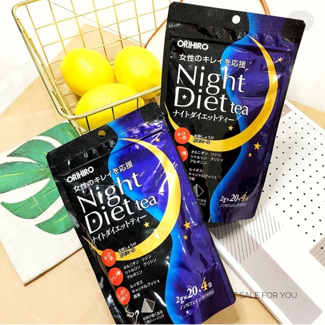 [Hỏa tốc HCM] Trà giảm cân Night Diet Tea Orihiro túi 20 gói thanh nhiệt giải độc giảm mỡ bụng