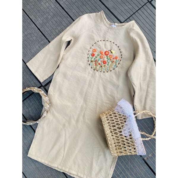 Set áo dài bé gái Mừng xuân
