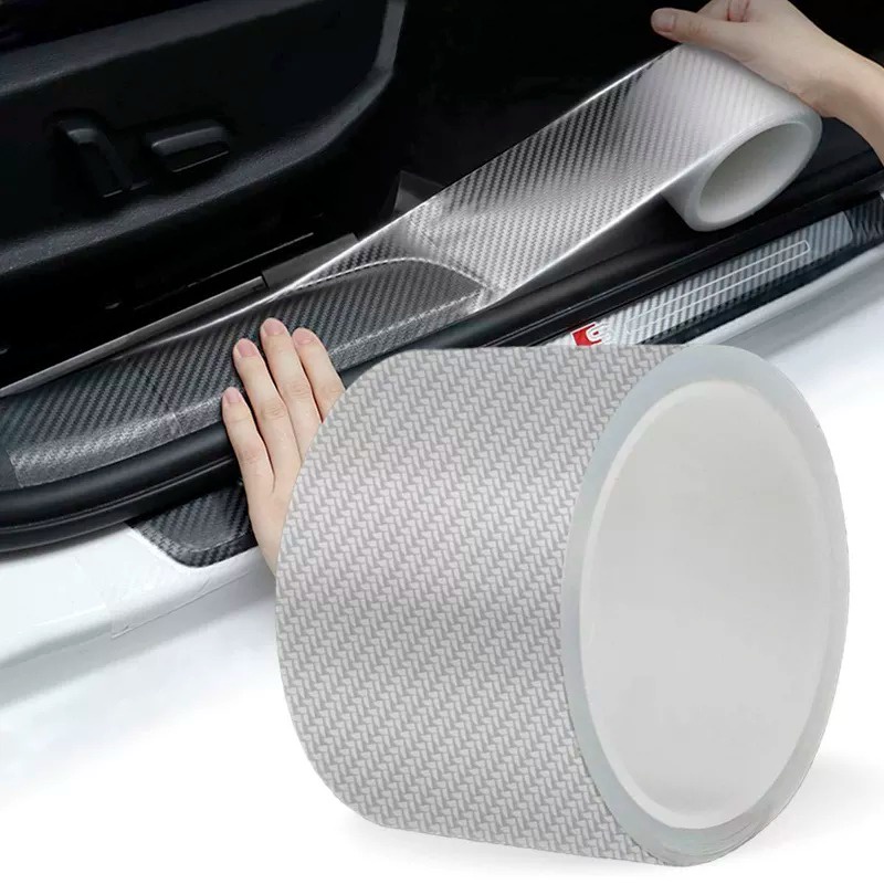 Cuộn 3 mét Băng Keo K3D Carbon trong suốt dán chống trầy xước xe hơi và bề mặt khác