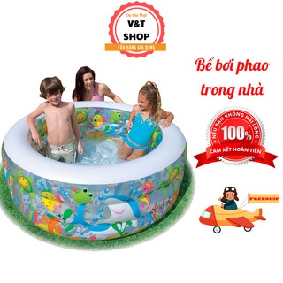 Bể bơi cao su trong nhà, phao bơi 3 chi tiết gấp gọn siêu tiện lợi