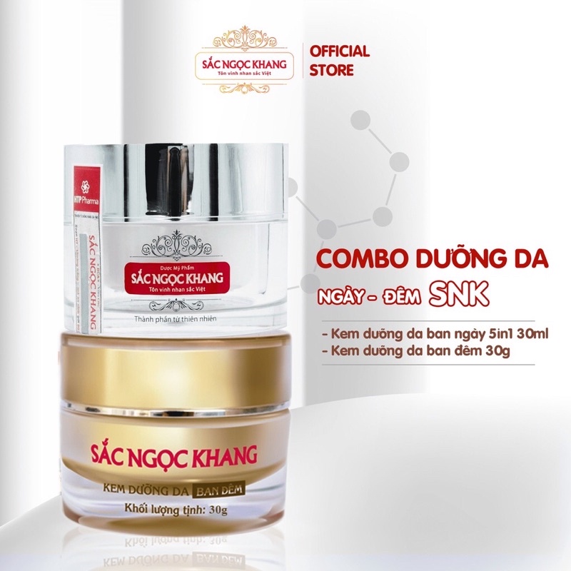 ✅ COMBO Dưỡng Da Ngày và Đêm Sắc Ngọc Khang gồm (Kem dưỡng da ban đêm 30g+ Kem dưỡng da ban ngày 30g)