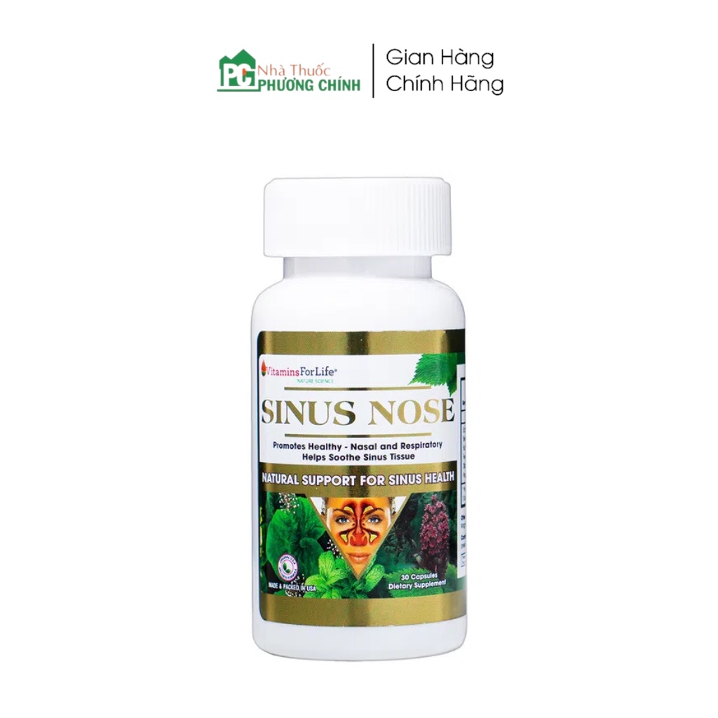 Viên Uống Viêm Xoang, Viêm Mũi Dị Ứng Sinus Nose Vitamins For Life Hộp 30 - 60 Viên