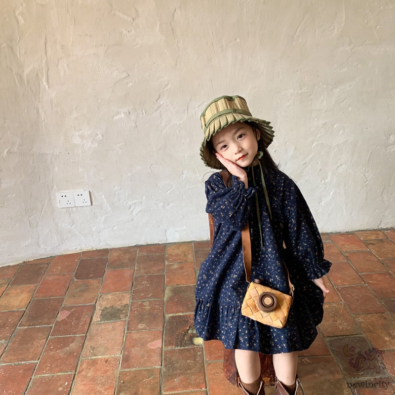 Đầm In Hoa Thiết Kế Kiểu Hàn Quốc Dành Cho Bé Gái