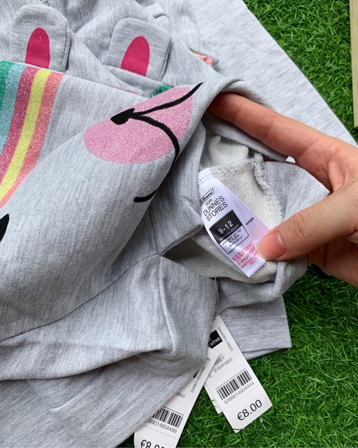 Áo nỉ mặt mèo rainbow