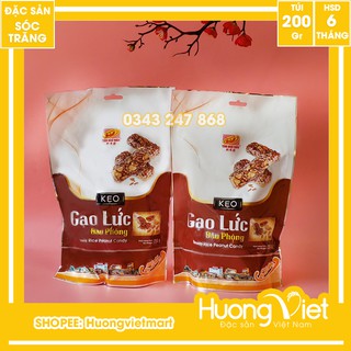 Kẹo gạo lứt đậu phộng Tân Huê Viên 200g