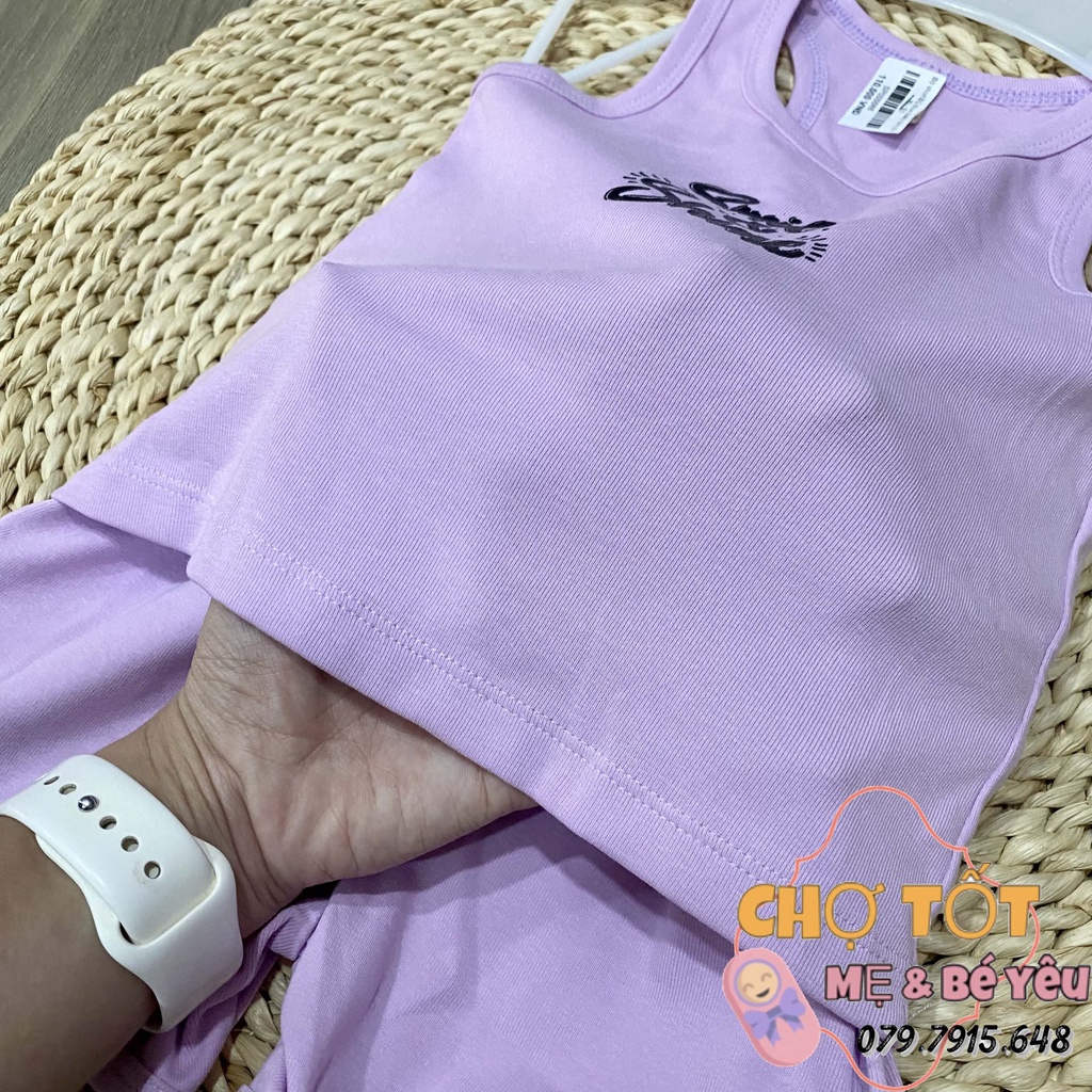 Bộ short 3 lỗ bé gái thun cotton co dãn 4 chiều