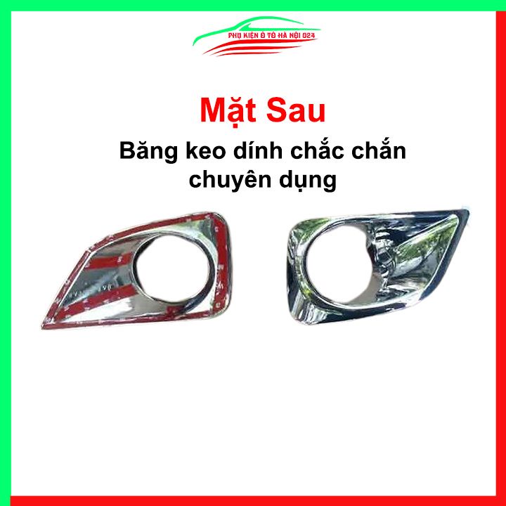 Ốp viền đèn gầm trước sau xe Vios 2014-2017 mạ Crom chống trầy trang trí làm đẹp xe