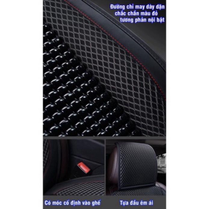 Bọc Ghế Ô Tô Tựa Lưng Ô Tô - Áo Ghế Ô Tô, Lót Liền Hạt Gỗ Trơn Nhẵn, Cao Cấp