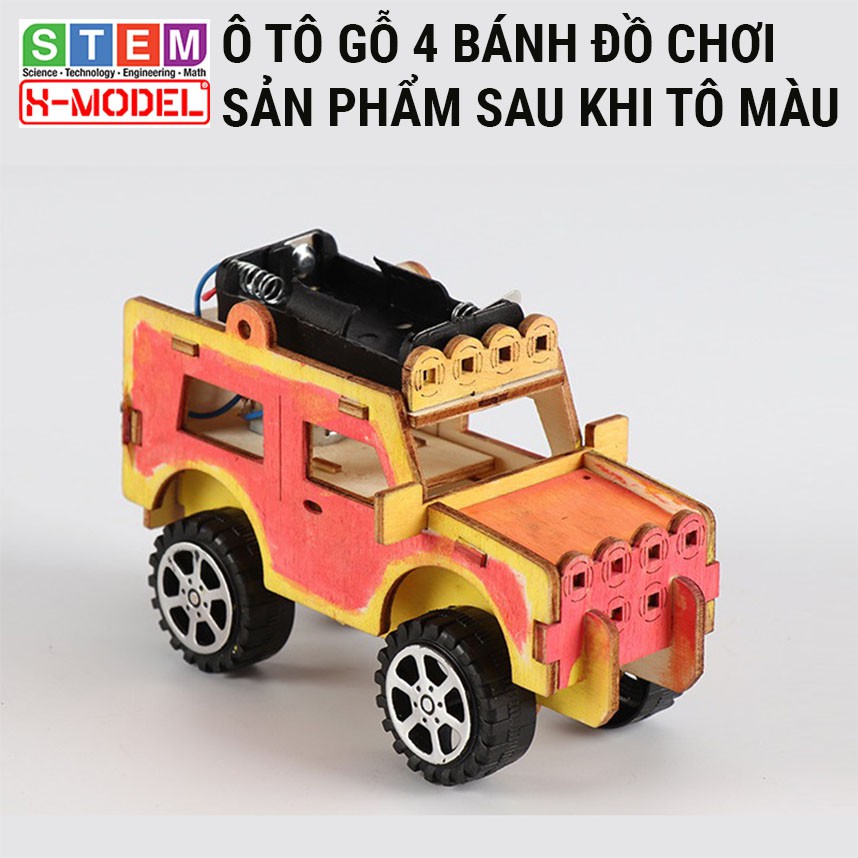 Đồ chơi sáng tạo STEM Lắp ráp Xe ôtô gỗ X-MODEL ST72 cho bé, Đồ chơi tự làm DIY - Do it Yourself - Giáo dục STEM,STEAM