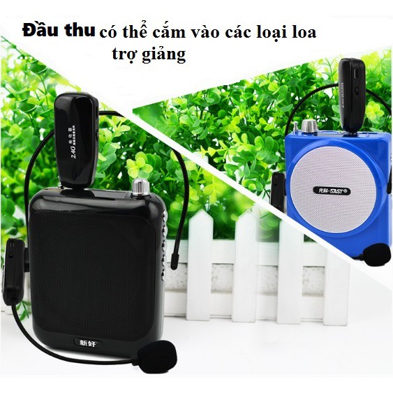 Đầu thu Reciver dùng cho micro không dây Aporo 2.4G, để cắm vào loa trợ giảng có dây, loa kéo, âm ly