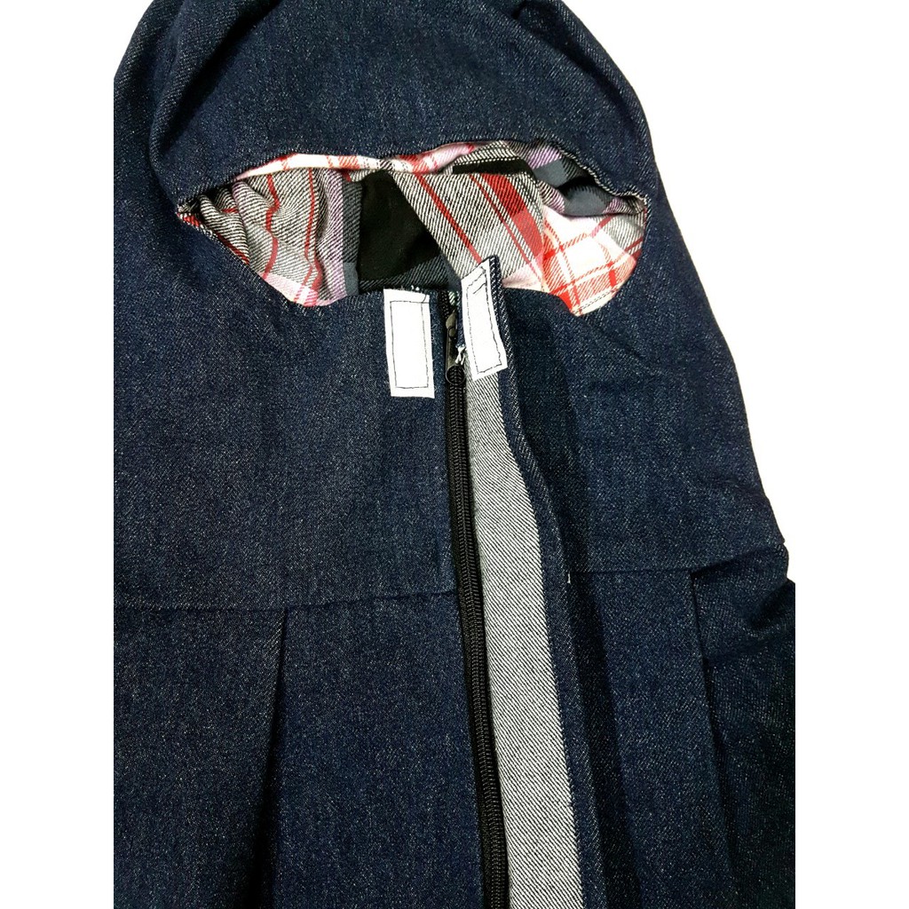 Mũ vải trùm đầu vải Jean - loại dày 2 lớp