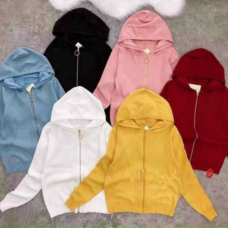 Áo Khoác Len Len Dây Kéo Hàng Nhập. Áo Khoác Cardigan Nữ [L185]