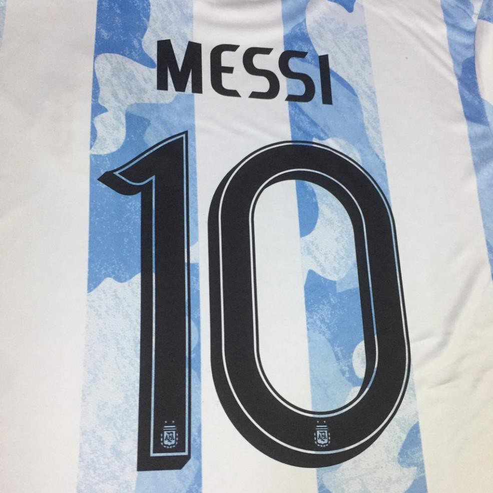 Bộ quần áo Bóng đá Ngôi sao Messi Argentina mới 2021-Áo đá banh đẹp  ྇