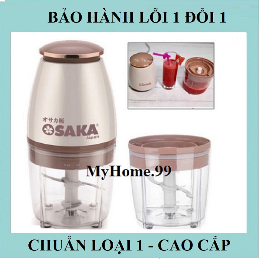 Máy Xay thịt sinh tố đa năng -OSAKA-CHUẨN- LOẠI 1 cầm tay mini xay đồ ăn dặm cho bé lưỡi dao sắc nhỏ mịn đá bào
