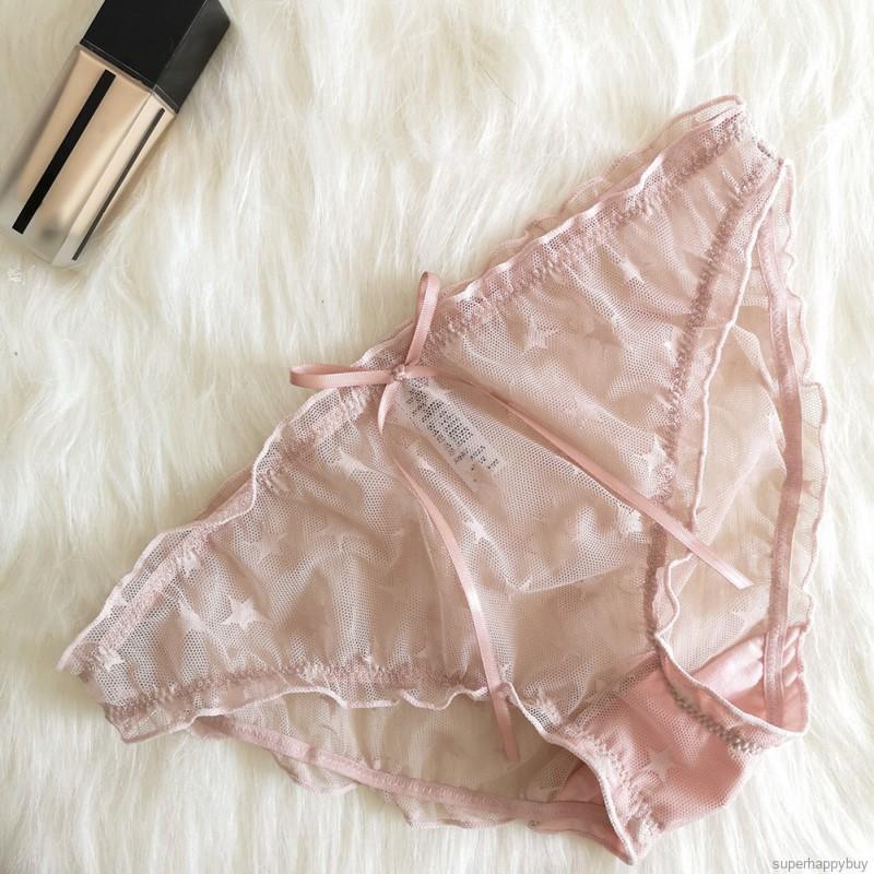 Quần Lót Ren In Hình Ngôi Sao Xinh Xắn Phong Cách Nhật Bản Cho Nữ