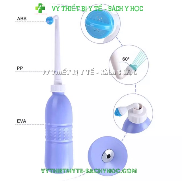 Bình Xịt Enema Chai Xịt Rửa Vệ Sinh tự động, Bơm Tay tạo áp lực Vòi Phun,Đi Kèm đầu 6 lỗ có thể điều chỉnh dài ngắn