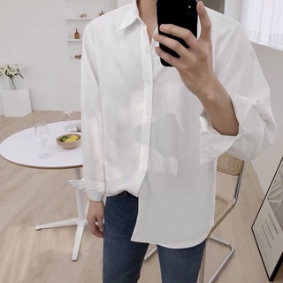 Áo sơ mi nam ulzzang tay dài trơn basic