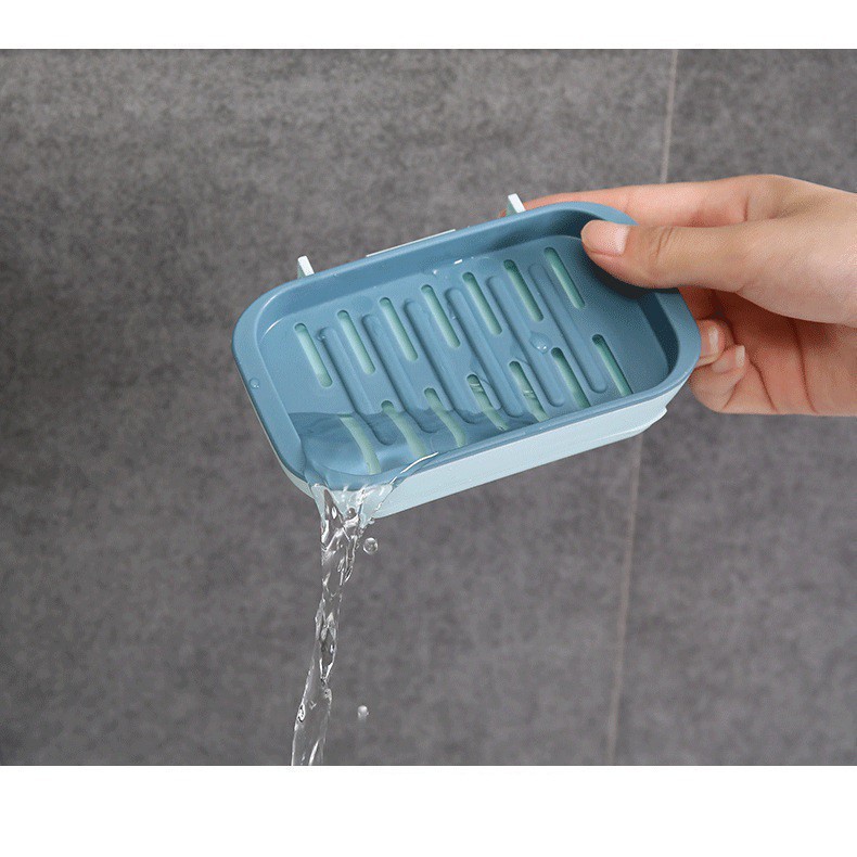 Khay nhựa đựng xà phòng nhựa ABS có ngăn chống nước dán tường