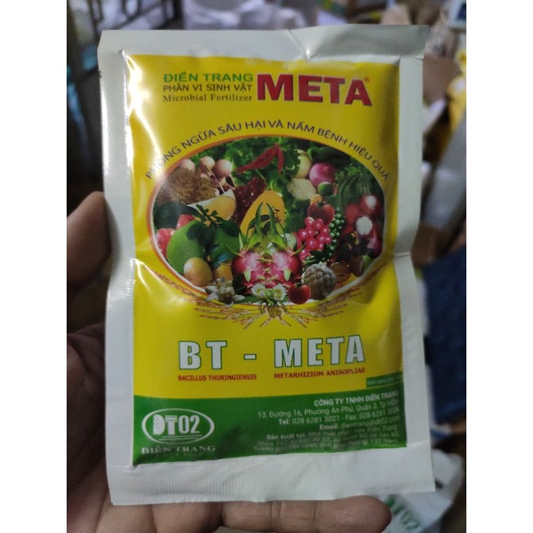 bt meta trừ sâu rầy rệp hữu cơ sinh học thích hợp cho mọi loại cây gói 100g