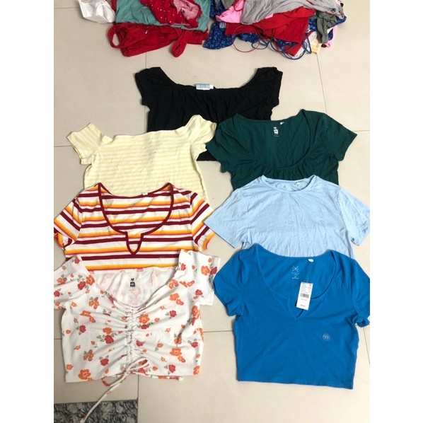 Set 3 Áo crop top nữ xuất dư lỗi pacsun