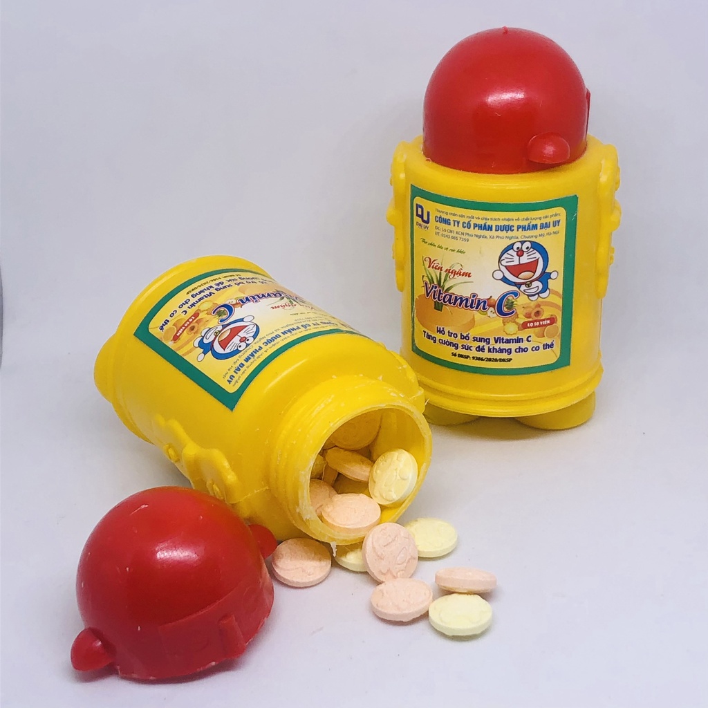 Viên ngậm Vitamin C Doremon Đại Uy - HỘP 50 VIÊN - HỖ TRỢ BỔ SUNG VITAMIN C, TĂNG CƯỜNG SỨC ĐỀ KHÁNG CHO BÉ