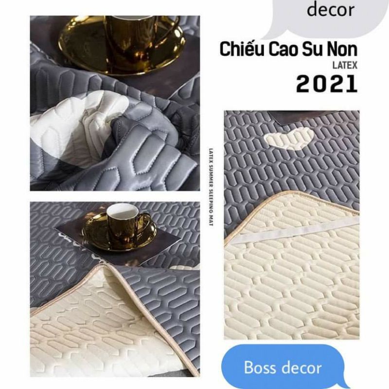 Chiếu điều hòa cao su non boss decor êm mát nặng chuẩn 2kg