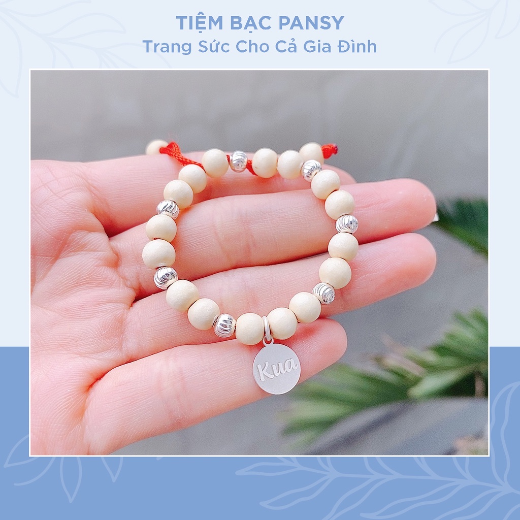 ۩✣✾Vòng dâu tằm cho bé sơ sinh mix bạc dành tặng trai, gái khắc tên riêng