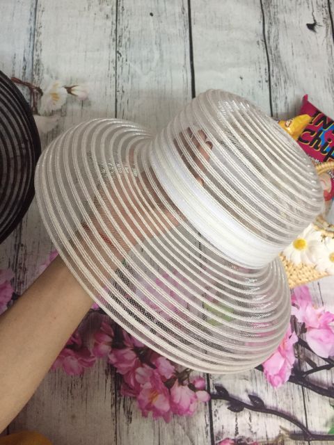 Mũ cói đi biển chuông lưới vành cụp đai đior siêu hot