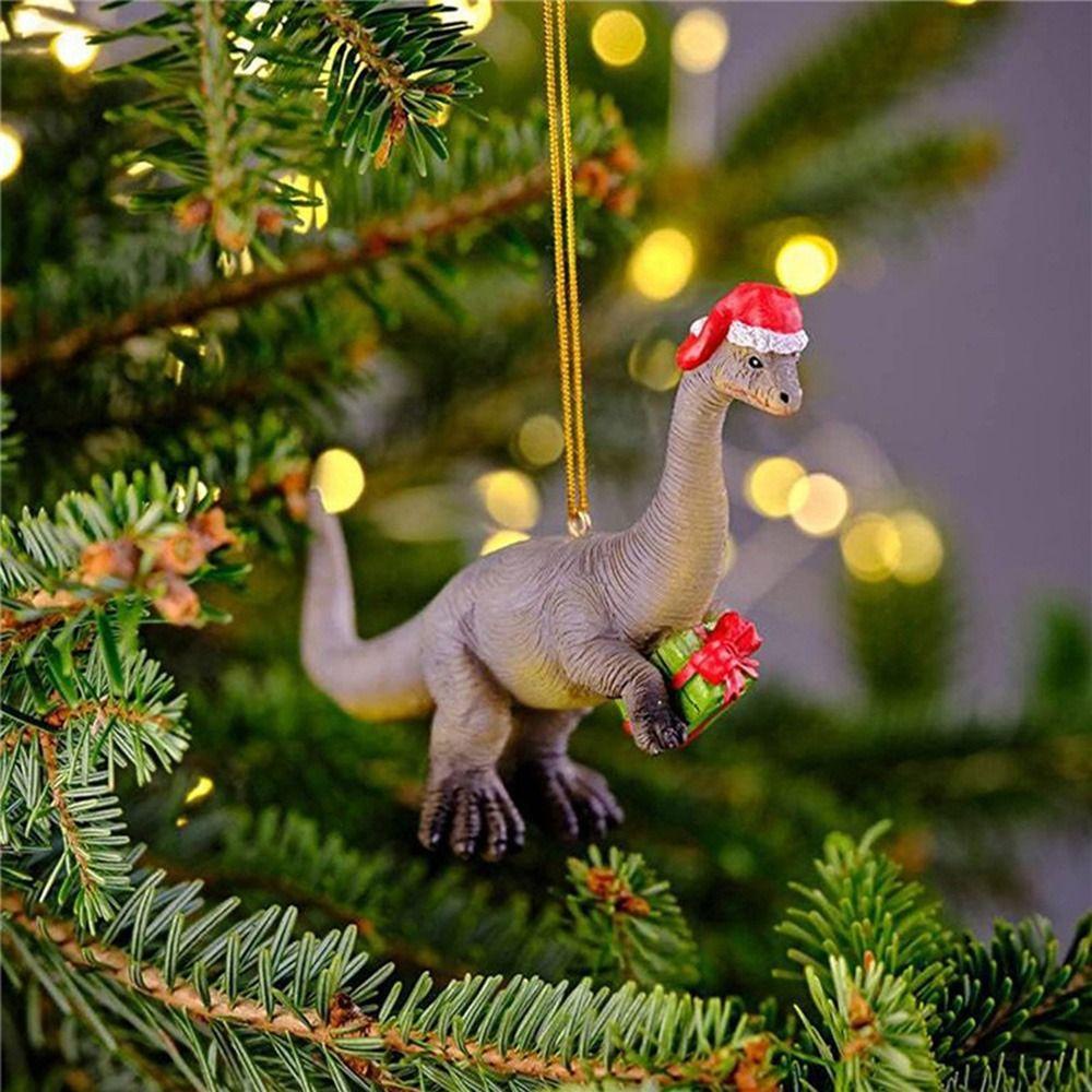 MOCHO Dinosaur Ornaments Gifts Cartoon Animal Kids Toys Christmas Tree Party Supplies Xmas Pendant