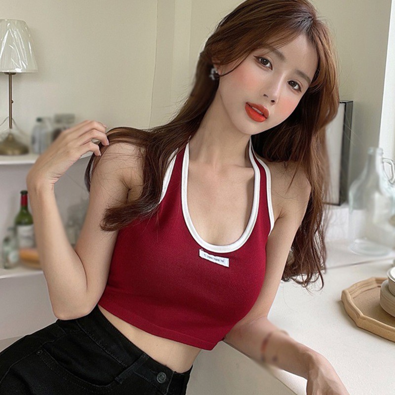Áo Sát Nách Dệt Kim Dáng Ôm Thiết Kế Quyến Rũ Cho Nữ