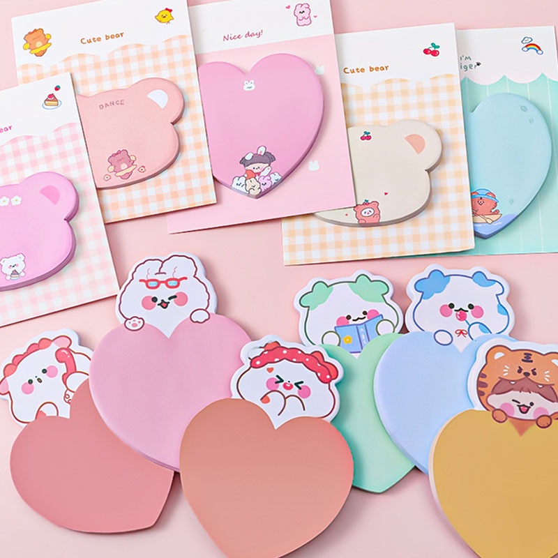 Set 30 Tờ Giấy Ghi Chú Họa Tiết Hoạt Hình Xinh Xắn