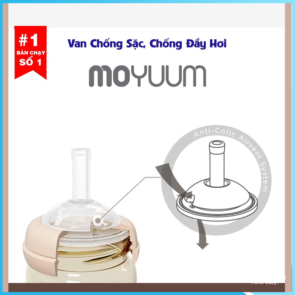 Set Ống Hút Có Phao Bình MOYUUM, Chuyển Đổi Bình Sữa Thành Bình Uống Nước