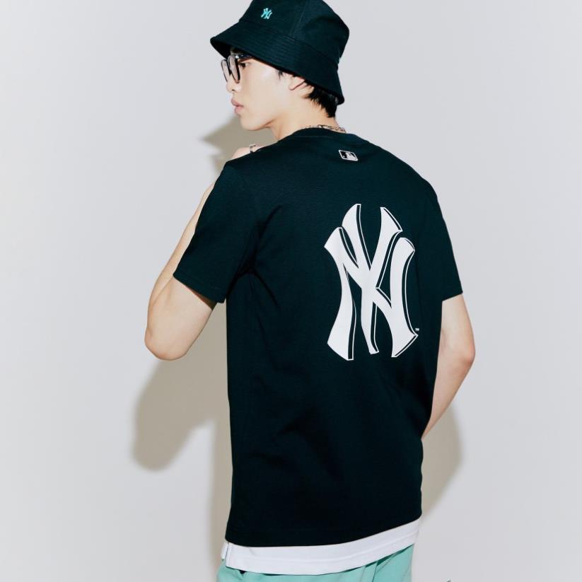 Áo Thun NY Nam nữ Unisex chính hãng MLB Basic Big Logo NY Black - Áo Phông Tay Ngắn Hàn Quốc