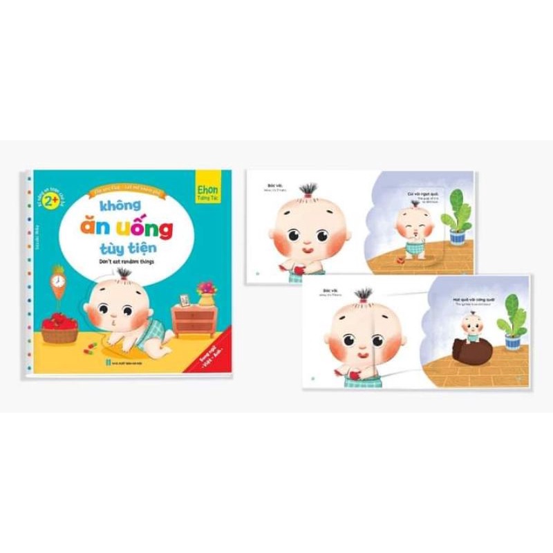 Combo 10 cuốnEhon lật mở- KỹNăng An Toàn Cho Bé (SongNgữ AnhViệt)
